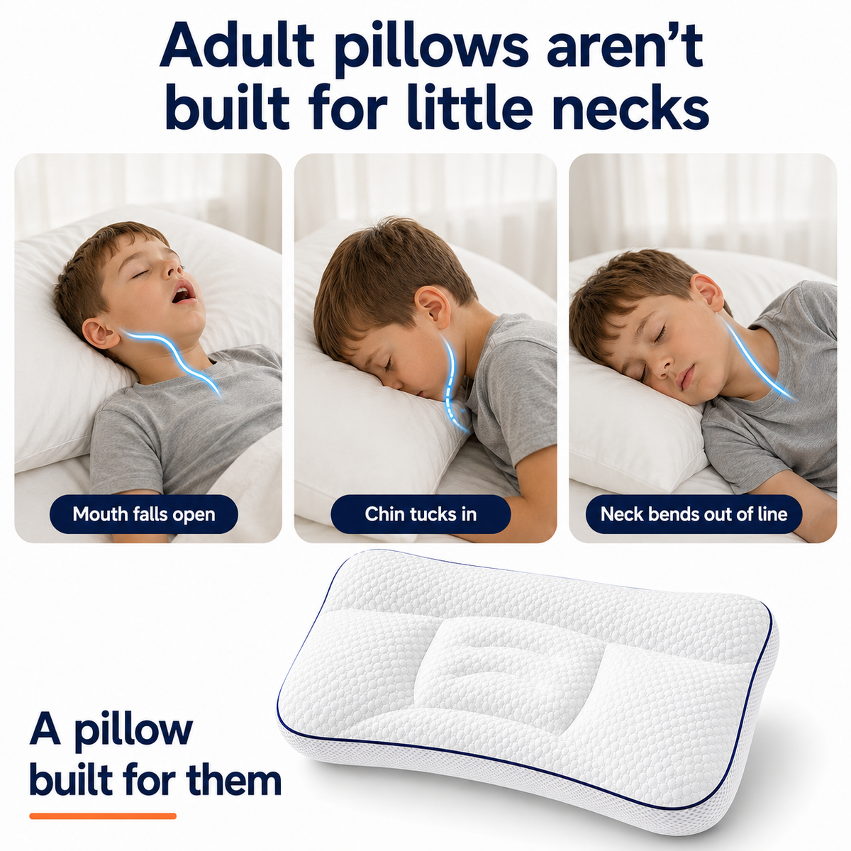 Trizelle Iloa™: Kids Cervical & Airway Pillow
