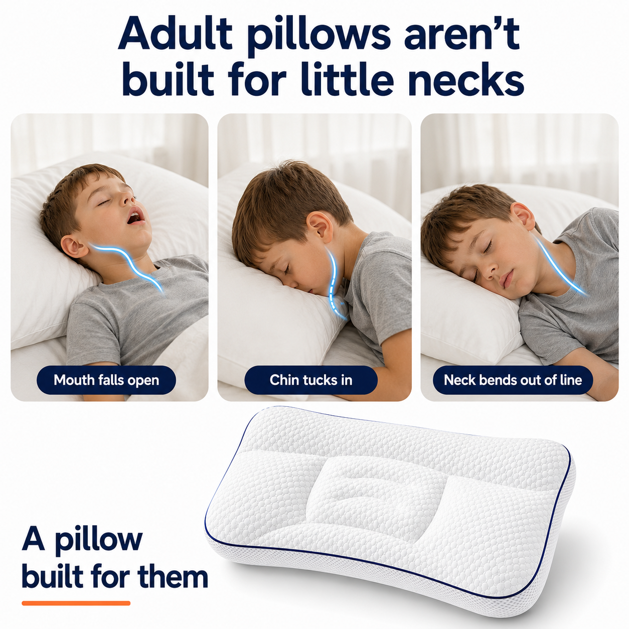 Trizelle Iloa™: Kids Cervical & Airway Pillow