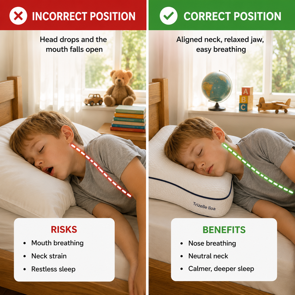 Trizelle Iloa™: Kids Cervical & Airway Pillow